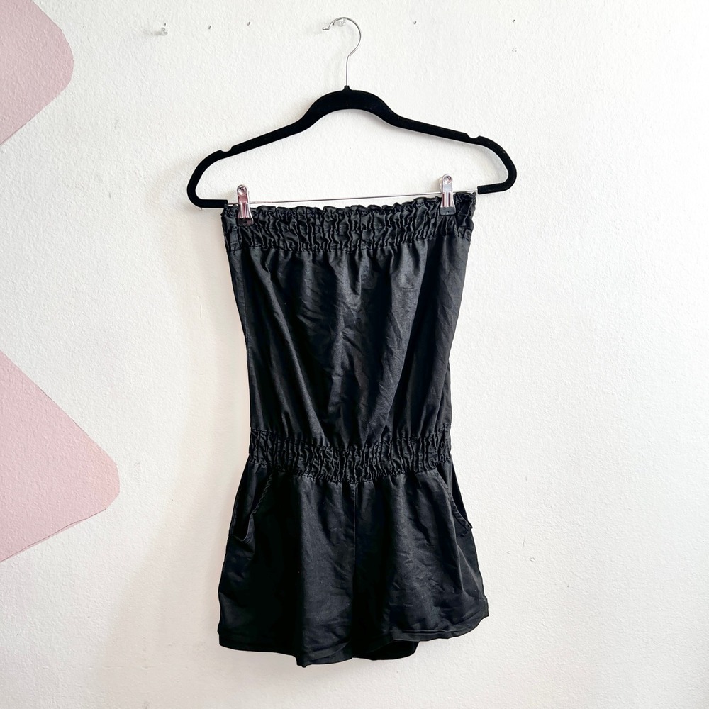 Linen Blend Romper Sz Small Vacation Beach Cruise Summer